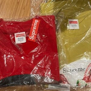 Supreme Ts (x2) both size L